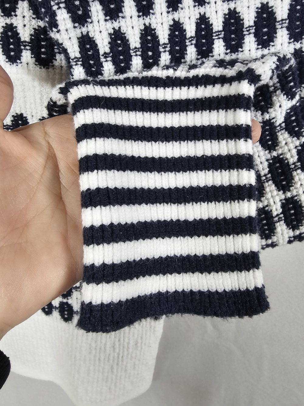 NIC+ZOE Pattern Waffle Stitch‎ Sweater Sz M - Picture 4 of 11